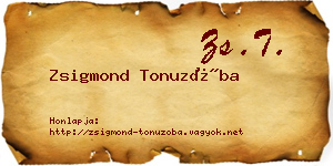 Zsigmond Tonuzóba névjegykártya